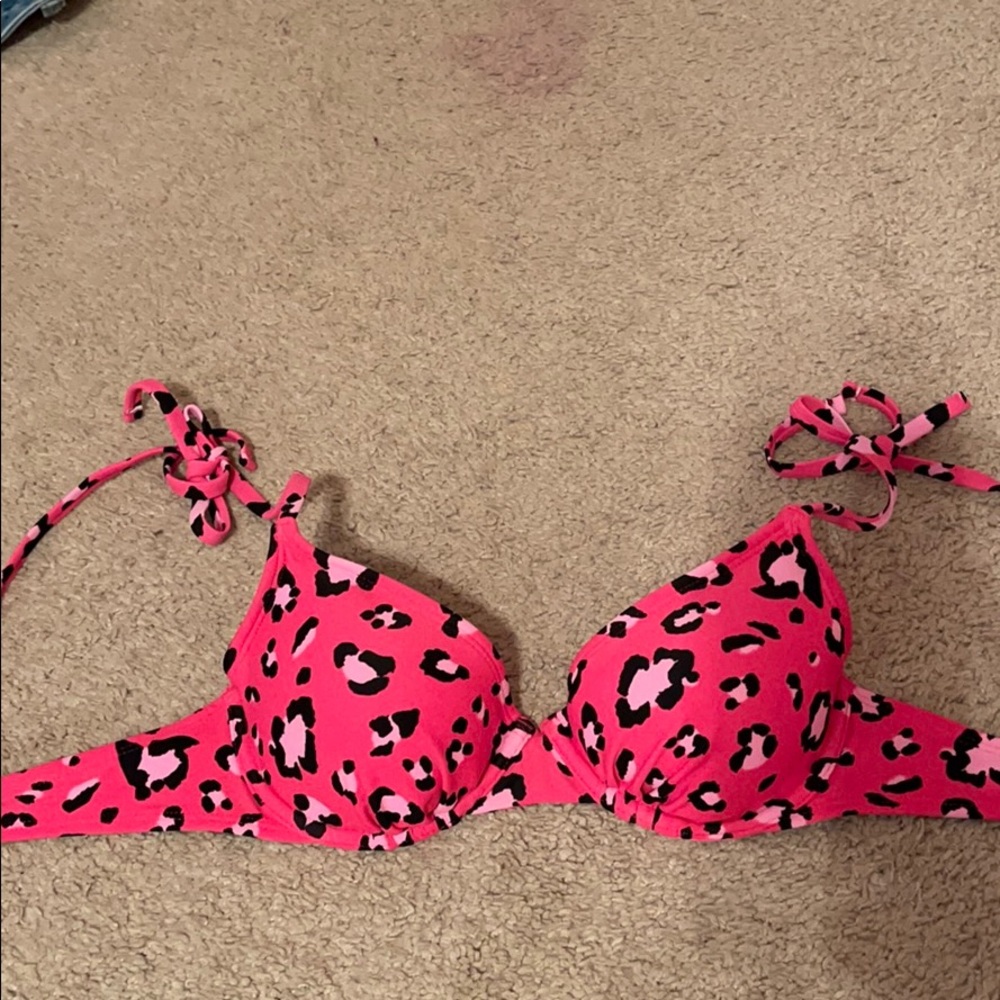 Pink leopard target bikini
